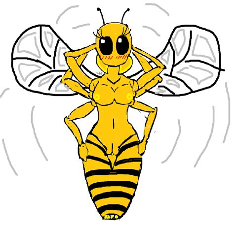 Rule 34 Anthro Bee Black Stripes Blush Breasts Female Female Only