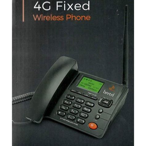 Black Wired Beetel Fixed Wireless Phone F3 4g With Volte Support And
