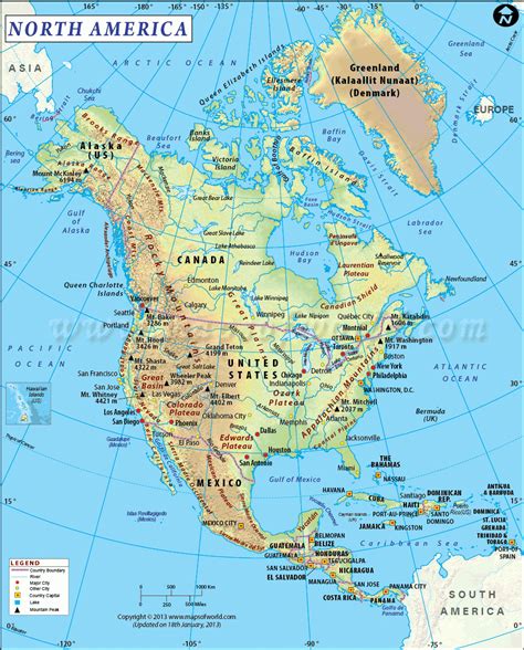 North America Continent Countries And Capitals Currency