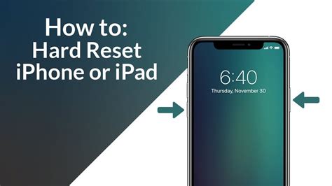 Hard Reset Force Restart Your Iphone Or Ipad Youtube