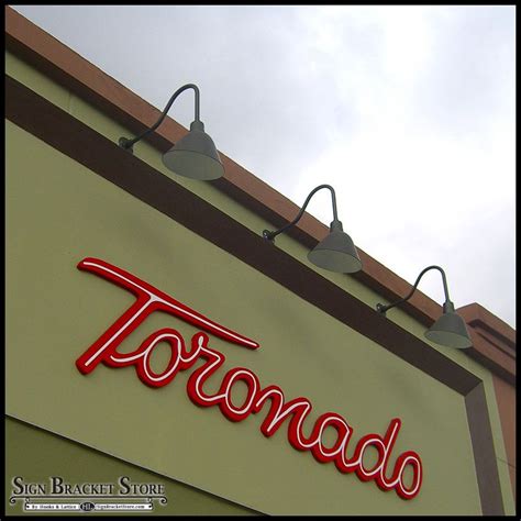 Toronado Sign With Gooseneck Lighting Commercial Outdoor Lighting