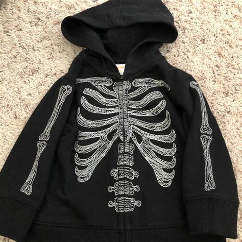 Gymboree Black Skeleton Halloween Hoodie Fashion Inspo Outfits