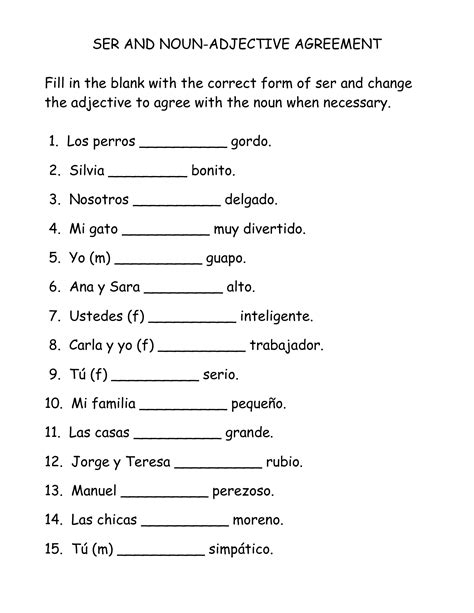 You have reached the adjectives section of busy teacher. 15 Best Images of Nouns And Adjectives Worksheets ...