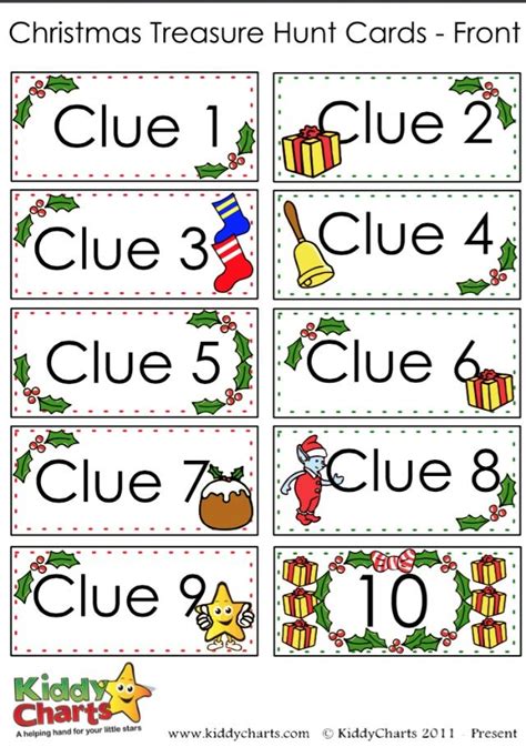 Learn which clues work well for kids and which are better for adults. Christmas scavenger hunt free printable clue cards for kids