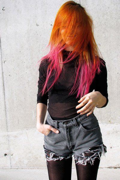 Red Hair Pink Tips Hair N Beauty Pinterest