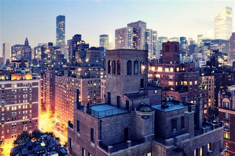 Upper East Side At Twilight New York City By Andrew C Mace