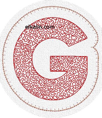 ABC appliqué quilté, la lettre G - Chez elkalin.com in 2020 | Applique, Symbols, Abc