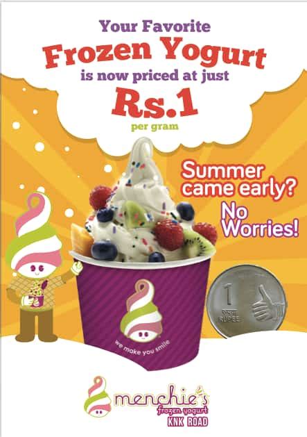 Menchies Frozen Yogurt Menu Zomato