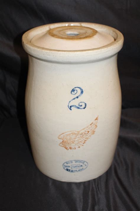 Sold Price Red Wing Stoneware Gal Butter Churn Cover January Am Cst