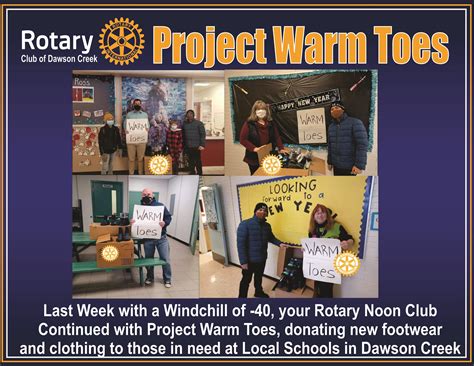 Project Warm Toes Rotary Club Of Dawson Creek