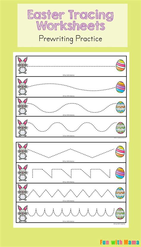 At easter, many people like painting eggs. Easter Tracing Worksheets for Preschoolers | Preschool ...