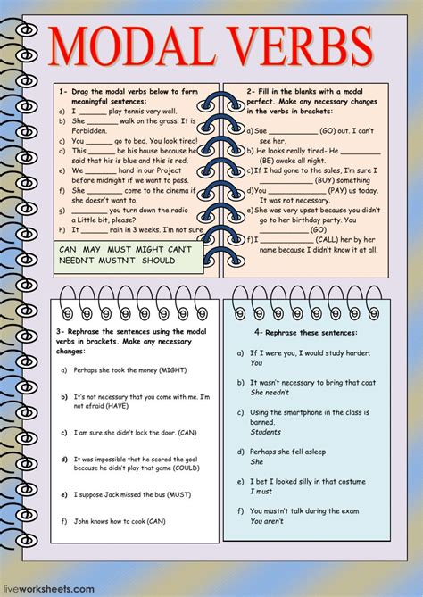 Modal Verbs Interactive And Downloadable Worksheet You Can Do The