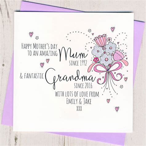 Personalised Mum And Grandma Mothers Day Card By Eggbert And Daisy