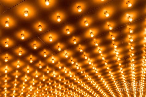 Theater Marquee Lights In Rows Photograph By Paul Velgos Fine Art America