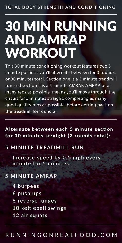 30 minute running and amrap workout strength workout amrap workout aerobics workout