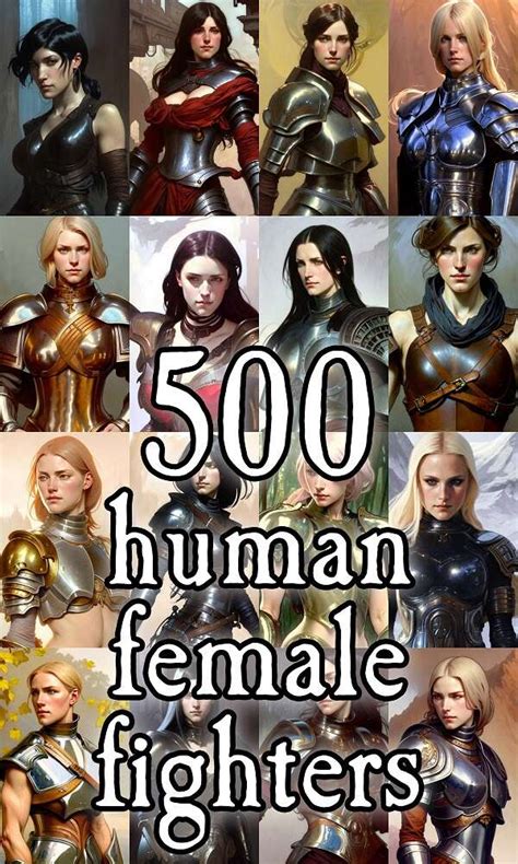 Character Portraits And Tokens 500 Human Female Fighters Curadmir Press Fantasy Dungeon