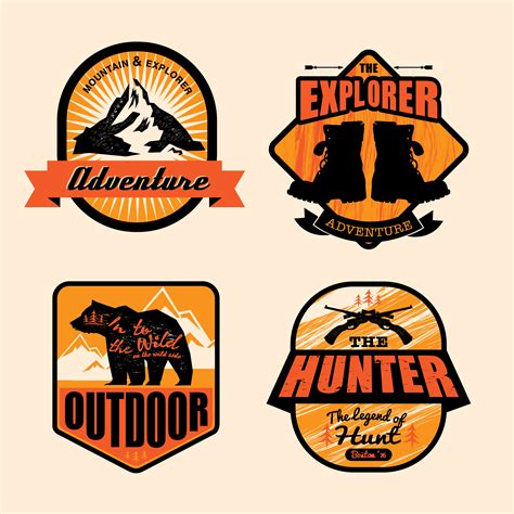 Logo Set With Vintage Outdoor Theme 673324 Vector Art At Vecteezy