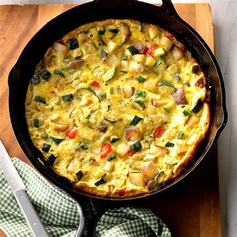 You can get creative with leftover frittata—use a slice as a sandwich filling, or break it up for easy breakfast tacos. Vegetable Frittata Recipe | Taste of Home