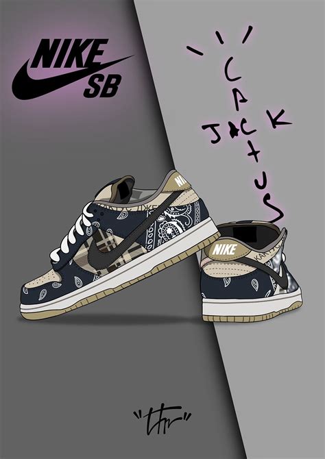 Nike Sb Dunk Low Travis Scott On Behance Shoes Wallpaper Sneakers