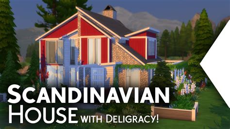 The Sims 4 Building Scandinavian House With Deligracy Youtube