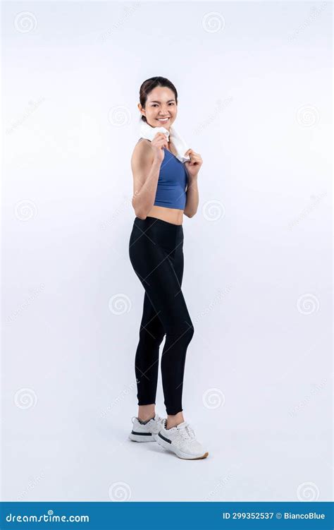 Full Body Attractive Girl Engage In Her Pursuit Of Healthy Lifestyle