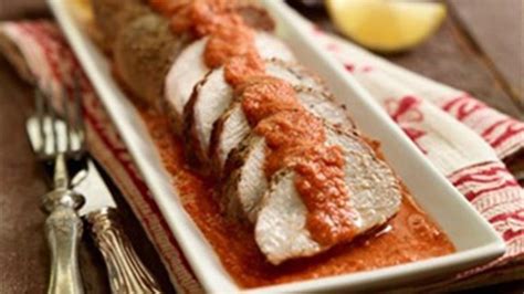 Full nutritional breakdown of the calories in marinated pork tenderloin based on the calories and nutrition in each ingredient, including pork tenderloin, maple *percent daily values are based on a 2,000 calorie diet. Pork Tenderloin with Low Fat Romesco Sauce Recipe ...
