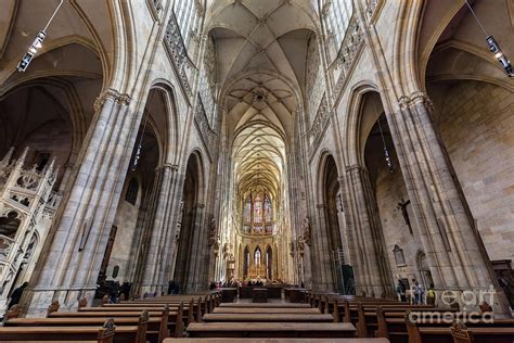 Interior Of St Vitus Cathedral Prague Czech Republic Photograph By