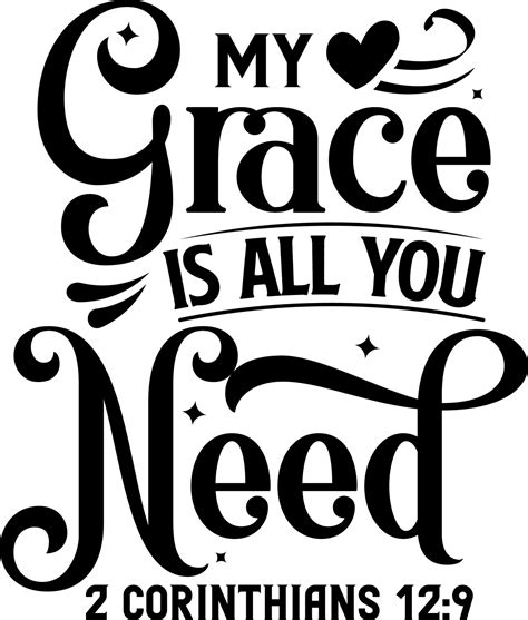 My Grace Is All You Need Corinthians Bible Verse Lettering