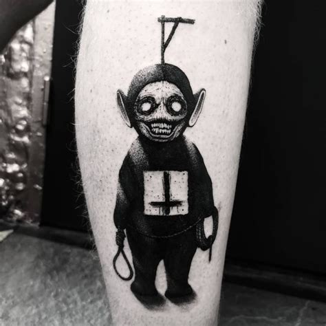 Morty S Balck Demonic Tattoos Inkppl Horror Tattoo Scary Tattoos