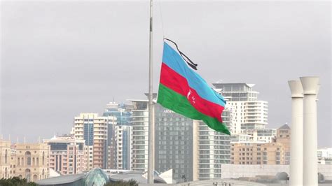 Baku City And Azerbaijan Flag Youtube