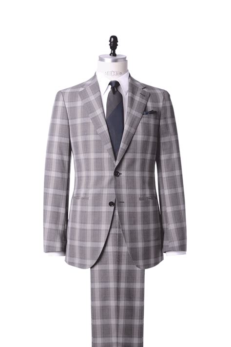 Vitale Barberis Canonico Grey Glen Plaid Suit By Knot Standard