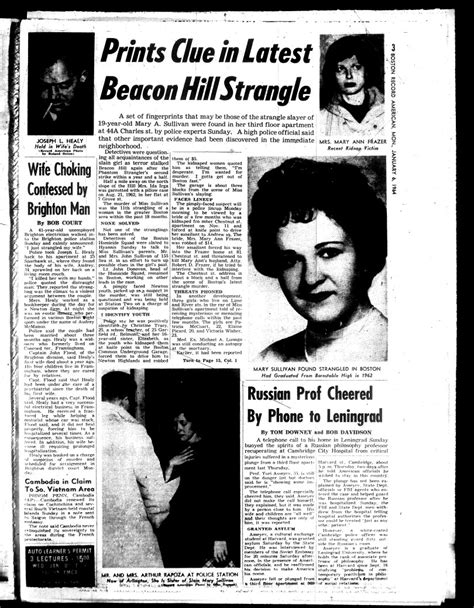 Stepping Back In Time Boston Strangler Chronology Boston Herald