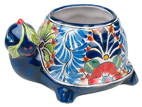 Mini Tortoise Flower Pot Talavera Ceramic In 2020 Talavera Pottery
