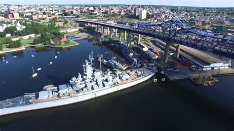 Battleship Massachusetts In Fall River With Dji Inspire 1 Drone Aerial