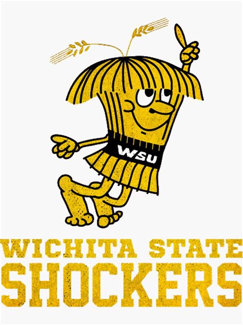 Retro Wichita State Shockers Logo Sticker By Rusmunuristiyan Redbubble