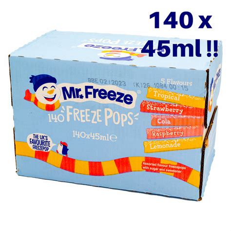 Mr Freeze Ice Pops Lollies 140 X 45ml Sweets Shop Uk
