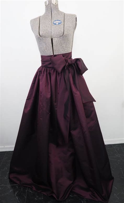 Floor Length Taffeta Ball Gown Skirt With Removable Sash