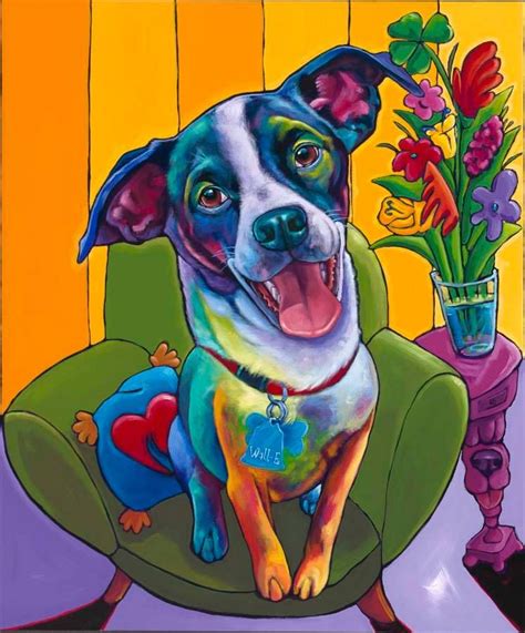Ron Burns Puppy Art Dog Art Ron Burns Bright Colors Art Dog