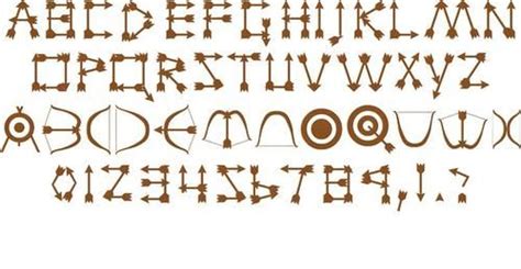 268 Archery Font Lettering Doodle Lettering Uppercase Letters