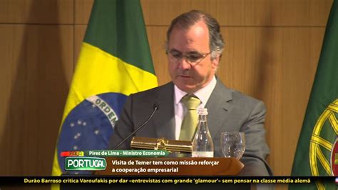 Fala Portugal Vice Presidente Do Brasil Visita Portugal Youtube