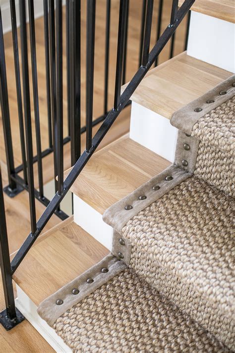 The choice of jute stair runner depends completely on the type of. Simple and elegant nailhead stair runner! This jute will ...