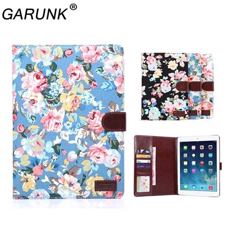 Case For Ipad Pro 9 7 Garunk Fashion Flower Print Pu Leather Flip