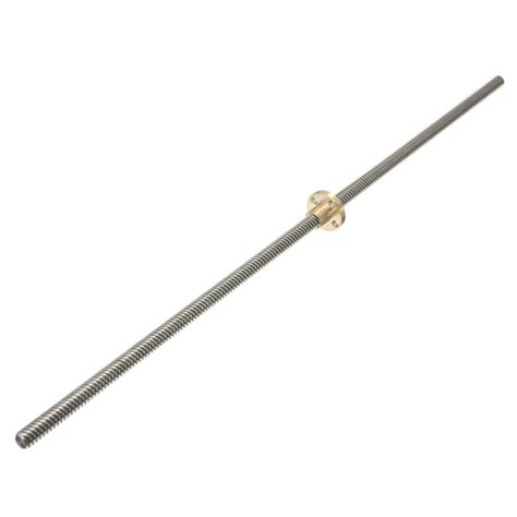 400mm t8 lead screw 8mm thread 2mm pitch lead screw with copper nut 3d printer z axis