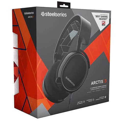 Steelseries Arctis 3 Gaming Headset Black 61433 Au