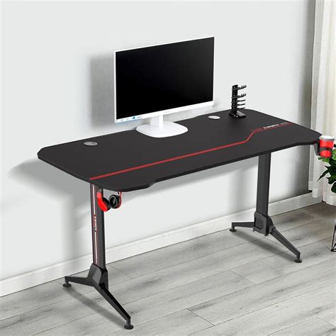 Inbox Zero Large Size Height Adjustable Gaming Desk And Reviews Wayfair