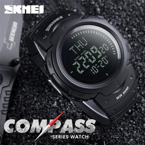 Cheapest Skmei Outdoor Chronograph Compass Watch Men Multifunction