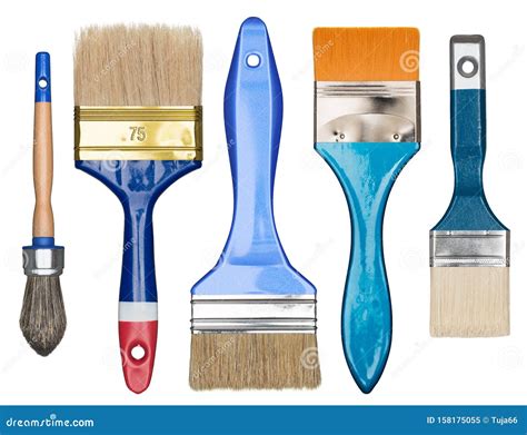 Paint Brushes Isolated Stock Image Image Of Brush Equipment 158175055