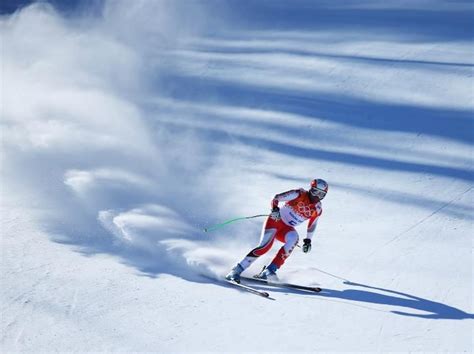 Jan Hudec Of Canada Skis During Training For The Alpine Skiing Mens
