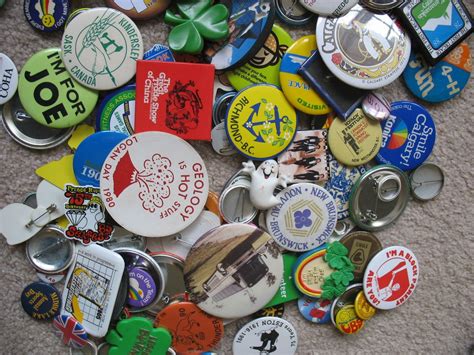 Large Lot Of Pin Back Buttons