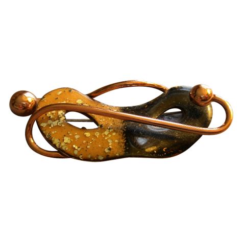 Matisse Copper & Enameled 'Theatrical Mask' Shaped Brooch | Theatrical masks, Copper, Copper jewelry
